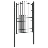 Fence Gate with Spikes EMMEN 200 x 100 cm Powder-coated steel 42009021