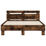 Bed Frame without Mattress Smoked Oak 135x190 cm Double 3207445