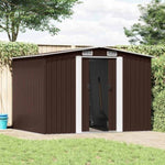 Garden Storage Shed Brown 257x205x178 cm Steel 47031