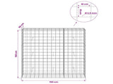 Gabion with 3.5 mm Wire and 10x10 cm Mesh 150x50x150 cm 3463317