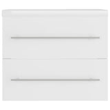 Sink Cabinet with Built-in Basin White Engineered Wood 3099041