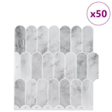 Decorative Stickers 50 pcs Grey Marble 30 x 30 x 0.8 cm 42021289