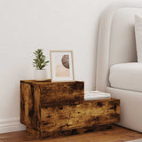 Bedside Cabinet with LED Lights Smoked Oak 70x36x40.5 cm 836781