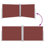 Retractable Side Awning Brown 120x1000 cm 48481