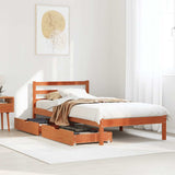 Bed Frame without Mattress Wax Brown 75x190 cm Small Single Solid Wood Pine 3301550