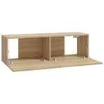 Wall TV Cabinets 2 pcs Sonoma Oak 100x30x30 cm Engineered Wood 804547