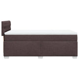 Box Spring Bed with Mattress Dark Brown 100x200 cm Fabric 3285809