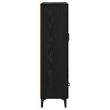 Highboard Black Oak 70 x 31 x 115 cm Engineered Wood and Iron 880700
