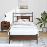 Bed Frame without Mattress Brown Oak 80x200 cm Engineered Wood 4106989