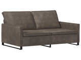 Sofa Set 2 pcs Dark Grey Faux Suede Fabric 3433120