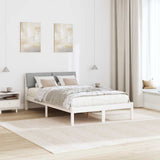 Bed frame White and light grey 120 x 190 cm Solid pine wood 878558