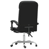 Massage Reclining Office Chair Black Faux Leather 349813
