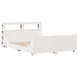 Bed Frame without Mattress White 150x200 cm King Size Solid Wood Pine 3306457