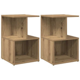 Bedside Cabinets 2 pcs Artisan Oak 35x35x55 cm Engineered Wood 856533