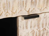 Sideboard White Wash Finish 80 x 33 x 75 cm Solid Mango Wood 4017891