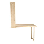 ZNTS Esschert Design Wall Bar Table with Fold Down Shelf L Natural 442398