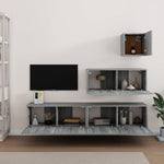 4 Piece TV Cabinet Set Grey Sonoma Engineered Wood 3114652