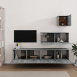 4 Piece TV Cabinet Set Grey Sonoma Engineered Wood 3114652