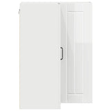 Wall Corner Cabinet LUCCA High Gloss White 57 x 57 x 80 cm 885079