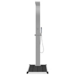 ZNTS Outdoor Shower with Tray WPC Stainless Steel 3051290