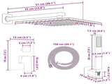 Concealed Shower System Silver Stainless Steel 201 42028988