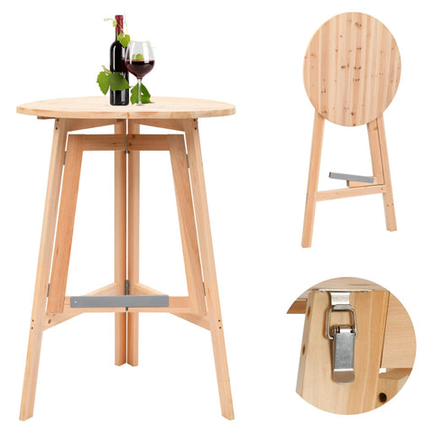 Foldable Bar Table 78 cm Fir Wood 45532