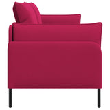 3-Seater Sofa 3-Seater Wine Red 222 x 81 x 89 cm Velvet 42048647