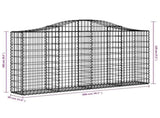Arched Gabion Baskets 13 pcs 200x30x100/120 cm Galvanised Iron 3145441