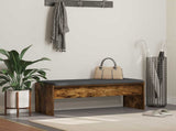 Hall Bench with Cushion Smoked Oak 103 x 38 x 40 cm 891564