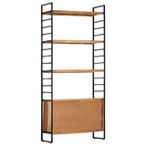 ZNTS 4-Tier Bookcase 80x30x180 cm Solid Acacia Wood 284420