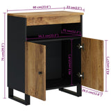 Sideboard with 2 Doors 60x33x75 cm Solid Wood Mango 352916