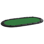 ZNTS 10-Player Folding Poker Tabletop Green 208x106x3 cm 80400