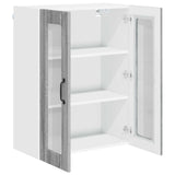 Wall Glass Cabinet LUCCA Grey Sonoma 60 x 31 x 80 cm 885091
