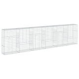 Gabion Basket with Cover 600x50x150 cm Galvanised Iron 3295159