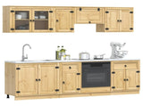 Cabinet SKI 8 pcs Honey Brown Solid Pine Wood 3392651