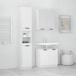 ZNTS 3 Piece Bathroom Cabinet Set White Engineered Wood 3115876
