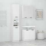 ZNTS 3 Piece Bathroom Cabinet Set White Engineered Wood 3115876