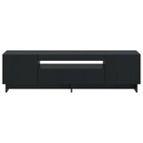 LED TV Cabinet Black Engineered Wood 896026