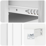 Wall-Mounted Bedside Cabinet with Drawer 2 pcs High Gloss White 898284