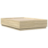 Bed Frame with LED without Mattress Sonoma Oak 140x200 cm 3209613