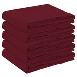 Table Cloth 5 pcs Rectangular Wine Red 140 x 220 cm Polyester 42040239