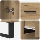 Highboard with Drawer 2 pcs Artisan Oak Engineered Wood 3415988