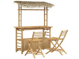 Outdoor Bar Table and Stools 3 pcs Natural Bamboo 3469654