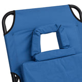 Sun Lounger Blue Oxford fabric, Powder-coated steel Standard 360175