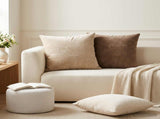 Throw Pillow 6 pcs HEERLEN Cream 50 x 50 cm Chenille Fabric 927092