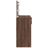 Dressing Table with LED Brown Oak 100x40x120 cm 848212