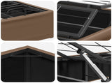 Electric Adjustable Bed Frame Tan 190 x 100 x 33.5 cm Steel 42037349