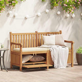 Garden Bench with Storage 150 x 60 x 90 cm Solid Teak Wood 42001960