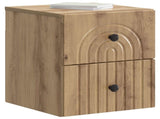 Wall-Mounted Bedside Cabinet 2 pcs Artisan Oak Engineered Wood 898144