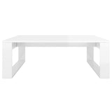 ZNTS Coffee Table High Gloss White 100x100x35 cm Engineered Wood 808636